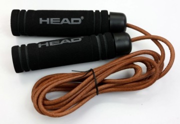 HEAD FITNESS Кожаная скакалка 274см на подшипниках мягкая ручка CARDIO кожа