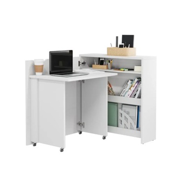 Письменный стол складной WORK CONCEPT SLIM CW-02L БЕЛЫЙ Lenart