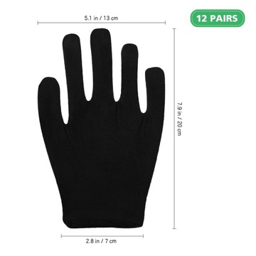 Женские тонкие хлопковые наушники, черные рабочие перчатки.