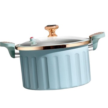 Soup Pot 8L Handmade Cookware Pasta Instant blue