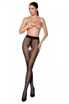 rajstopy/open tights 018 black 1/2 - TIOPEN
