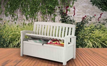 Садовая скамейка с ящиком KETER 227L Белый