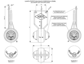 SVĚTLO KONTURA DVOJITÁ LED LD368L 12/24