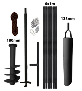 Wiertnica ręczna do studni 180mm 7m szlamówka 133