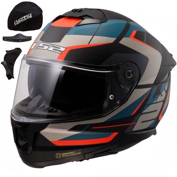 LS2 KASK MOTOCYKLOWY INTEGRALNY ECE 22-06 STREAM II ROAD M.BLACK BLUE 2XL