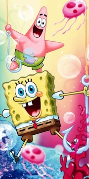 RĘCZNIK SPONGEBOB KANCIASTOPORTY I PATRYK 70x140