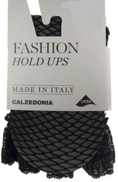 CALZEDONIA pończochy samonośne FASHION HOLD UPS motivo rete T. 1/2 S/M