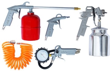 Pistolet lakierniczy S-990 HP dysza 1,5mm dolny zbiornik 1L i inne 5 części