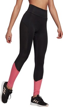 LEGGINSY DAMSKIE ADIDAS DESIGNED TO MOVE BI CZARNO-RÓŻOWE GT0172 r L