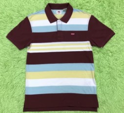 LEVI'S KOSZULKA POLO MĘSKA W PASKI Z LOGO S 1RXE