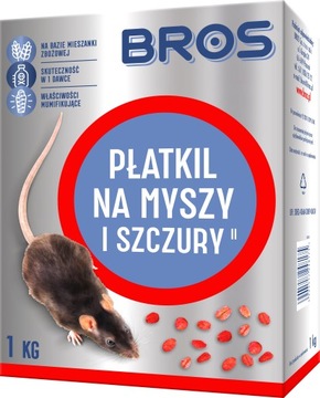BROS Płatkil płatki trutka na myszy i szczury 1 kg