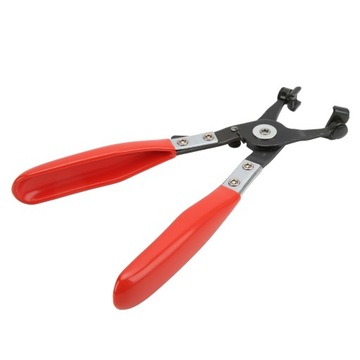 Szczypce do opasek na węże, 8,6 cala/21,8 cm, obrotowe, 3-szczękowe uchwyty z PCV, nierdzewne, ciężkie
