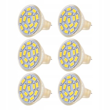 6 szt. Żarówka LED GU4 270LM 15LED Żarówka