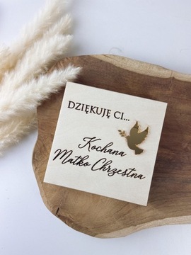 СПАСИБО подарок ПОДАРОК ​​КРЕСТНЫМ РОДИТЕЛЯМ фото ЗОЛОТОЙ МАГНИТ на крещение