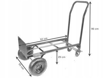 ДВУХФУНКЦИОНАЛЬНАЯ СКЛАДСКАЯ ТЕЛЕЖКА С ПЛАТФОРМОЙ MILLER ВМЕСТИМОСТЬЮ 150/200 кг ЦВЕТА