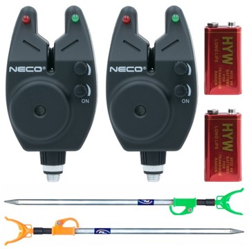2x SYGNALIZATOR BRAŃ 2X BATERIA 9V 2x PODPÓRKA 80: