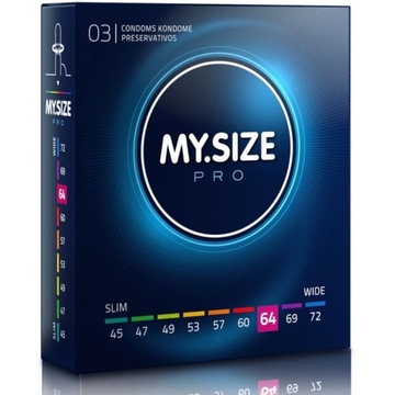 MY SIZE PRO - PREZERWATYWY 64 MM 3 SZTUKI