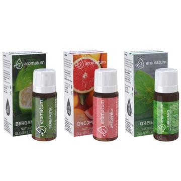 Zestaw 3 olejków eterycznych aromatum na przeziębienie 100% naturalne