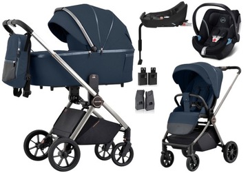 WÓZEK CARRELLO ULTRA CYBEX ATON 5 BAZA 2-FIX ADAPTERY kol. BLUE