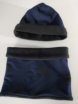 ZIMOWY KOMPLET CZAPKA + KOMIN - Polar roz. 54-60