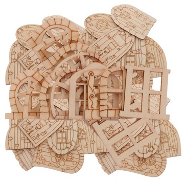 Сказочная дверь и окно в сочетании с домашним украшением мини-домашний сад