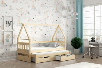 Łóżko podwójne DOMEK -180 x 75 materace GRATIS!