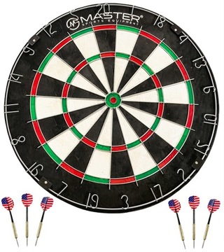 Dart Tarcza do darta SIZALOWA MASTER Grande 45cm + Rzutki 6 Sztuk
