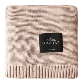 LULLALOVE Kocyk bambusowy Karmelowy Beż 80x100