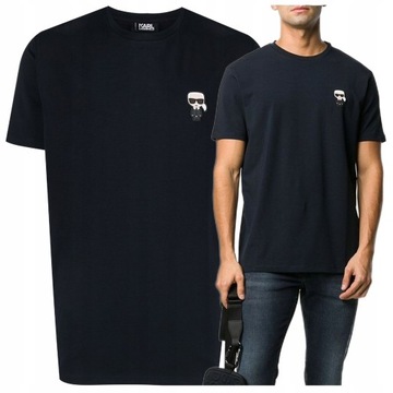 granatowa koszulka meska karl lagerfeld tshirt meski bawelniany r.XL