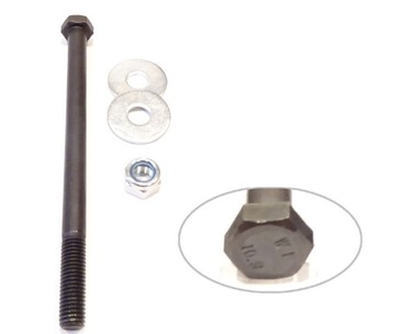 Винты М12х180, резьба 1,75, класс твердости 10,9, шайбы, гайки, набор 10 шт.