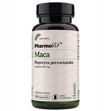PHARMOVIT Maca pieprzyca peruwiańska witalność wytrzymałość 90 kapsułek
