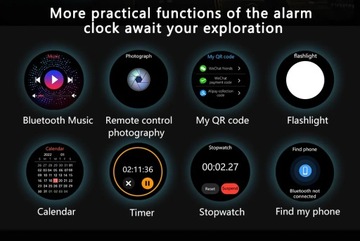 Smartwatch Bluetooth Call Asystent głosowy Monitorowanie stanu Fitness Tracker