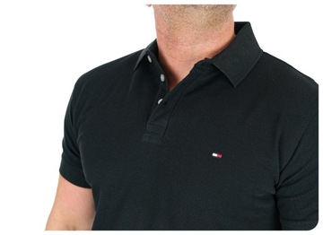 KOSZULKA POLO TOMMY HILFIGER 1985 POLÓWKA MĘSKA SLIM FIT CZARNA XXL