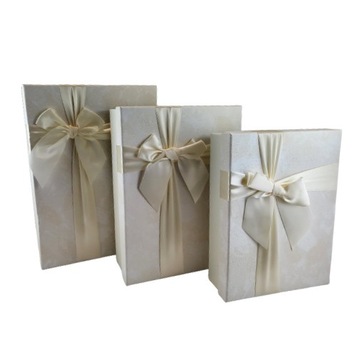 ПОДАРОЧНАЯ КОРОБКА ЭКРУ M 16X26X8CM