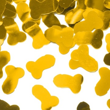 Konfetti foliowe 15 g - złote peniski, penis
