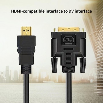 1.5m HDMI-compatible to DVI Cable Plug and Play Hi