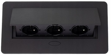 Встраиваемая мебельная розетка, настольная, 3x 230В