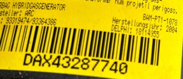 AIRBAG ULOŽENÍ ŘÍDÍCÍ OPEL MERIVA A 93319474