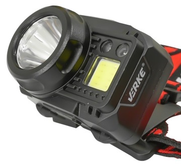 MOCNA LATARKA CZOŁOWA LAMPKA CZOŁÓWKA NA GŁOWĘ LAMPA LED COB CZUJNIK RUCHU