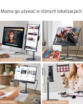 Регулируемый по высоте держатель для планшета и телефона, металлическая подставка для планшета, вращающаяся на 360°.