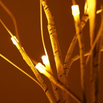 БЕРЕЗКА 48LED РОЖДЕСТВЕНСКИЕ ДЕКОРАТИВНЫЕ СВЕТИЛЬНИКИ 120см ТЁПЛЫЙ БЕЛЫЙ