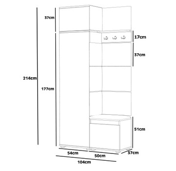 Шкаф-купе НЕВАДА 104 панели, БЕЛЫЙ