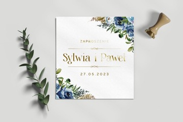 Zaproszenia ślubne ZŁOCONE - PRÓBKI