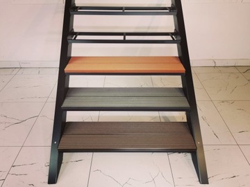 Schody Metalowe Csystem z deski tarasowej, kompozytowej XL stopnie 120x28cm