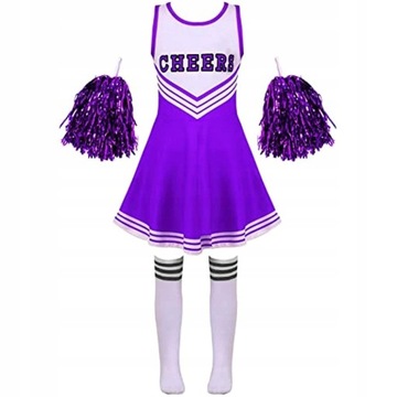 Cheerleaderka przebranie na karnawał dziewczęcy strój jednolity