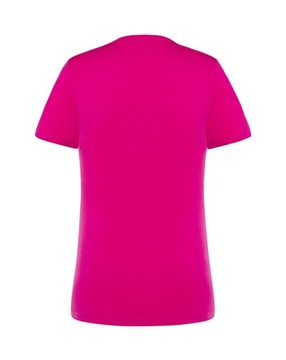 KOSZULKA Damska RÓŻOWA Fucsia w Serek T-Shirt Damski JHK COMFORT V-NECK