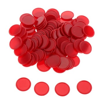 100 Pack Liczniki Liczenie żetonów Plastikowe
