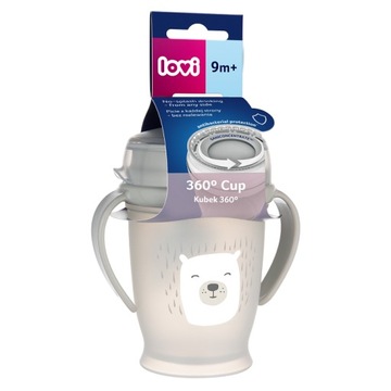LOVI KUBEK 360 PICIE JAK ZE SZKLANKI JUNIOR BUDDY BEAR 250ML 9M+ UCHWYTY PL