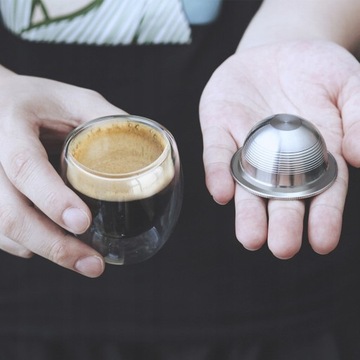КОФЕЙНАЯ КАПСУЛА ДЛЯ NESPRESSO VERTUO Нержавеющая сталь