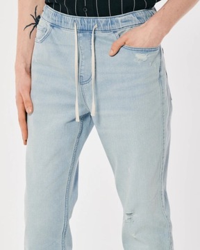 spodnie jeansowe Abercrombie L Hollister proste